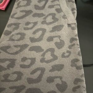 Barefoot Dreams Gray Leopard Pajama Pants